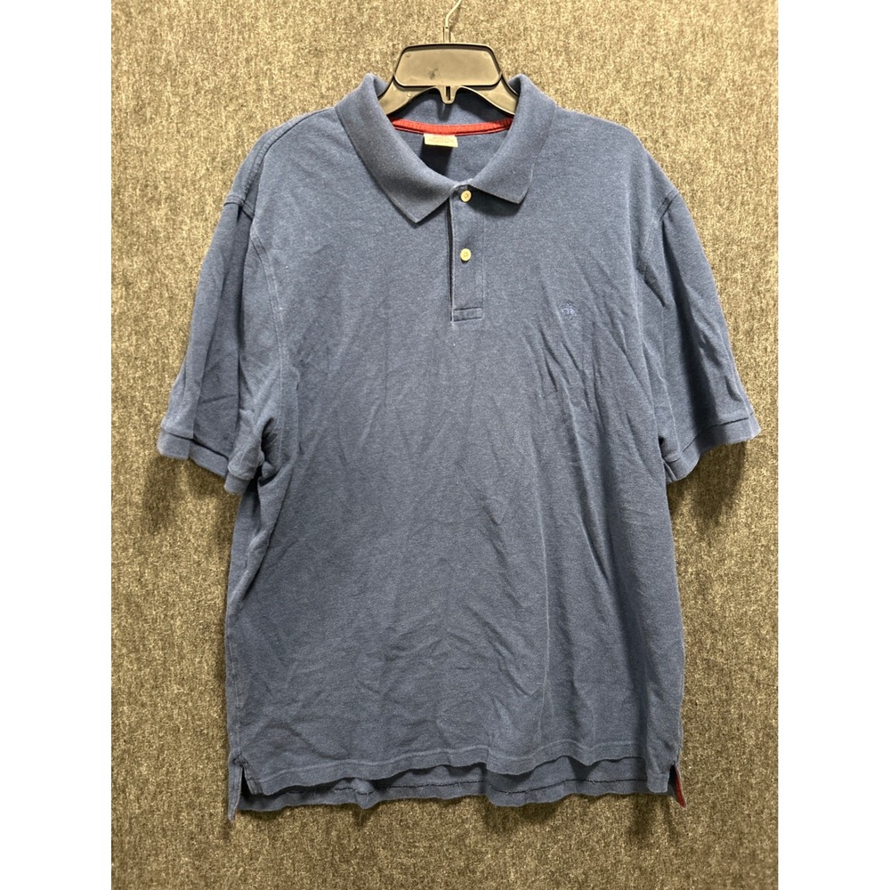 Brooks Brothers Polo Shirt Mens XXL Blue Performance Supima Cotton Short Sleeve